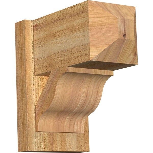 Ekena Millwork Funston Craftsman Rough Sawn Outlooker, Western Red Cedar, 8"W x 14"D x 14"H OUT08X14X14FST04RWR - main
